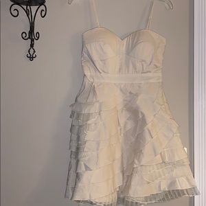 Cream homecoming / prom dress